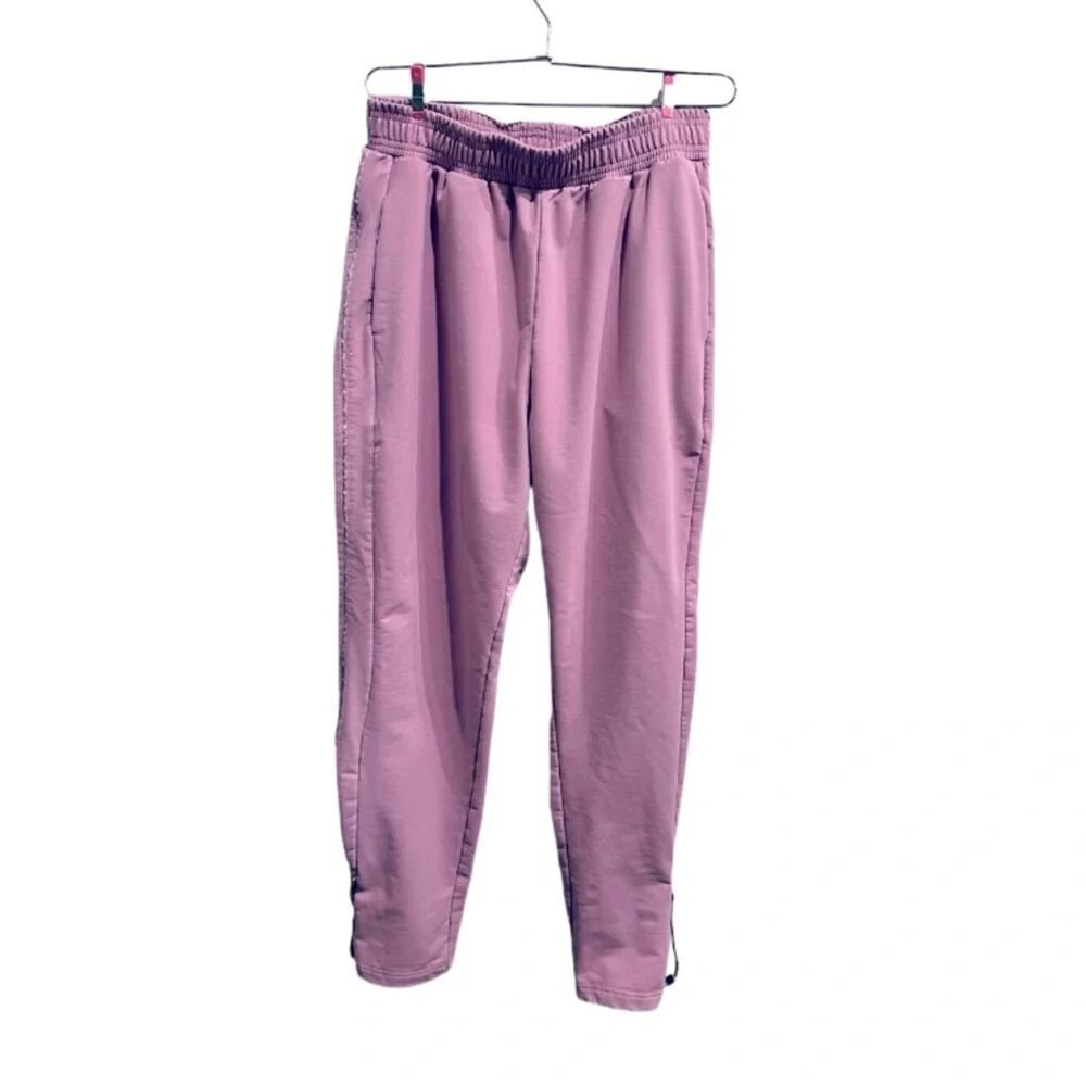 Gymshark Women's Lilac Track Pants Athletic Ankle Zip Size M